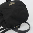 PRADA Quilted Backpack Nylon Black Gold Auth 192534-6