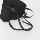 PRADA Quilted Backpack Nylon Black Gold Auth 192534-9