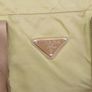 PRADA Boston Bag Nylon Khaki Silver Auth 192536-20