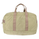PRADA Boston Bag Nylon Khaki Silver Auth 192536-2