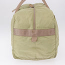 PRADA Boston Bag Nylon Khaki Silver Auth 192536-5