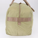 PRADA Boston Bag Nylon Khaki Silver Auth 192536-6
