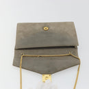 Christian Dior Chain Shoulder Bag Suede Beige Gold Auth 192537-17