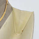 Christian Dior Chain Shoulder Bag Suede Beige Gold Auth 192537-20