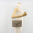 Christian Dior Chain Shoulder Bag Suede Beige Gold Auth 192537-22