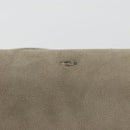 Christian Dior Chain Shoulder Bag Suede Beige Gold Auth 192537-4