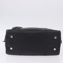 LOEWE Anagram Americana 28 Hand Bag Leather Gold Black Auth 192538-10