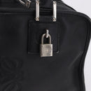 LOEWE Anagram Americana 28 Hand Bag Leather Gold Black Auth 192538-15
