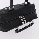 LOEWE Anagram Americana 28 Hand Bag Leather Gold Black Auth 192538-7