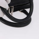 LOEWE Anagram Americana 28 Hand Bag Leather Gold Black Auth 192538-8