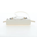 GIVENCHY Voyou Shoulder Bag Leather 2way White Silver gold Auth 192539V-11