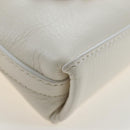 GIVENCHY Voyou Shoulder Bag Leather 2way White Silver gold Auth 192539V-12