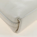 GIVENCHY Voyou Shoulder Bag Leather 2way White Silver gold Auth 192539V-14