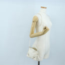 GIVENCHY Voyou Shoulder Bag Leather 2way White Silver gold Auth 192539V-22