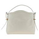 GIVENCHY Voyou Shoulder Bag Leather 2way White Silver gold Auth 192539V-3