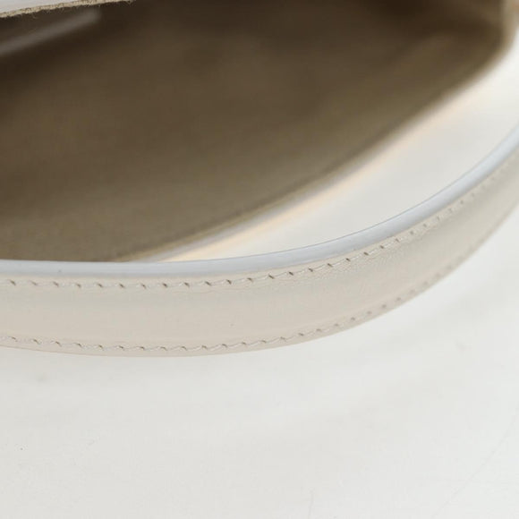 GIVENCHY Voyou Shoulder Bag Leather 2way White Silver gold Auth 192539V