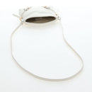 GIVENCHY Voyou Shoulder Bag Leather 2way White Silver gold Auth 192539V-9