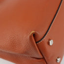 TOD'S Hand Bag Leather 2way Orange Silver Auth 192540V-13