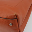 TOD'S Hand Bag Leather 2way Orange Silver Auth 192540V-14