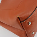 TOD'S Hand Bag Leather 2way Orange Silver Auth 192540V-15