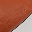TOD'S Hand Bag Leather 2way Orange Silver Auth 192540V-17