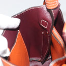 TOD'S Hand Bag Leather 2way Orange Silver Auth 192540V-19