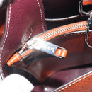 TOD'S Hand Bag Leather 2way Orange Silver Auth 192540V-22