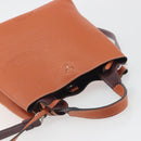 TOD'S Hand Bag Leather 2way Orange Silver Auth 192540V-6