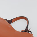 TOD'S Hand Bag Leather 2way Orange Silver Auth 192540V-8