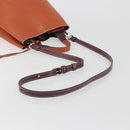 TOD'S Hand Bag Leather 2way Orange Silver Auth 192540V-9