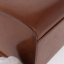 CARTIER PANTHERE Hand Bag Patent Leather Brown Silver Auth 192541-11