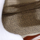 CARTIER PANTHERE Hand Bag Patent Leather Brown Silver Auth 192541-19