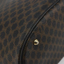 CELINE Macadam Canvas Tote Bag PVC Leather Black Gold Auth 192542A-13