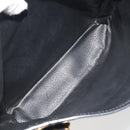 CELINE Macadam Canvas Tote Bag PVC Leather Black Gold Auth 192542A-17