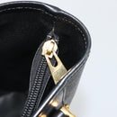 CELINE Macadam Canvas Tote Bag PVC Leather Black Gold Auth 192542A-20