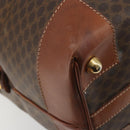 CELINE Macadam Canvas Boston Bag PVC Leather Brown Gold Auth 192543-14