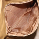 CELINE Macadam Canvas Boston Bag PVC Leather Brown Gold Auth 192543-22