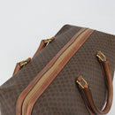 CELINE Macadam Canvas Boston Bag PVC Leather Brown Gold Auth 192543-6