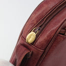 LOEWE Anagram Shoulder Bag Leather Bordeaux Gold Auth 192544-16
