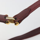 LOEWE Anagram Shoulder Bag Leather Bordeaux Gold Auth 192544-17