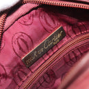 LOEWE Anagram Shoulder Bag Leather Bordeaux Gold Auth 192544-18