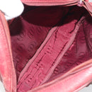 LOEWE Anagram Shoulder Bag Leather Bordeaux Gold Auth 192544-19