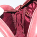 LOEWE Anagram Shoulder Bag Leather Bordeaux Gold Auth 192544-21