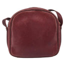 LOEWE Anagram Shoulder Bag Leather Bordeaux Gold Auth 192544-3