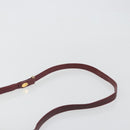 LOEWE Anagram Shoulder Bag Leather Bordeaux Gold Auth 192544-8