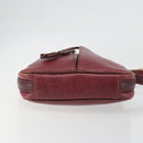 LOEWE Anagram Shoulder Bag Leather Bordeaux Gold Auth 192544-9