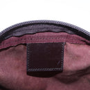 PRADA Pouch Nylon Bordeaux Silver Auth 192546A-9
