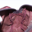 PRADA Pouch Nylon Bordeaux Silver Auth 192546A-11