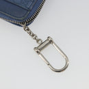 GUCCI GG Canvas Guccissima Coin Purse Leather Navy Silver 256810 Auth 192547-9