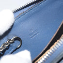 GUCCI GG Canvas Guccissima Coin Purse Leather Navy Silver 256810 Auth 192547-17